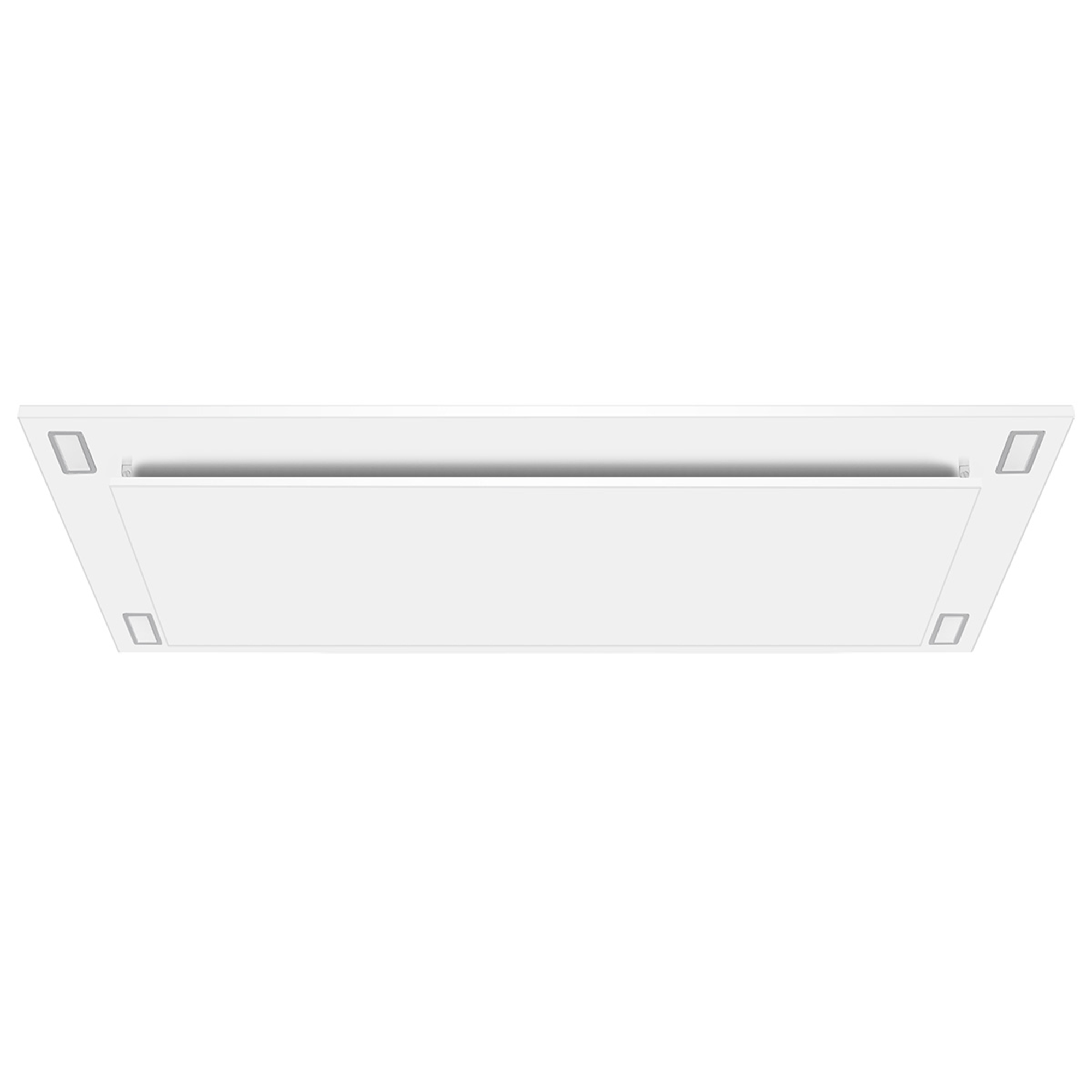 Victory 38-Inch 600 CFM Flush Ceiling Range Hood in Matte White Perimeter Suction Wall Switch Controls - Sunset-WH
