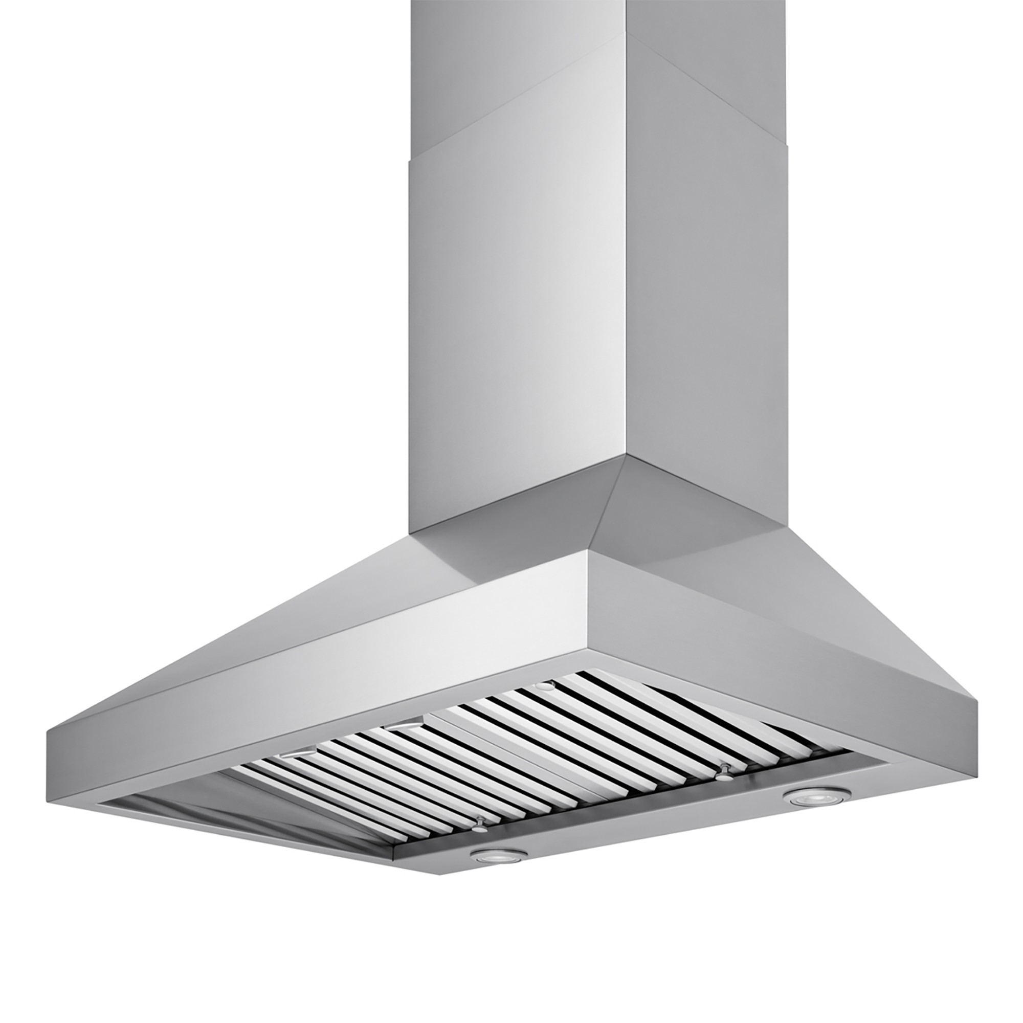 Victory 42-Inch 750 CFM Wall Mount Range Hood in Stainless Steel Baffle Filters 4-Speed Rotary Switch Dimmable LED's - Twister-42