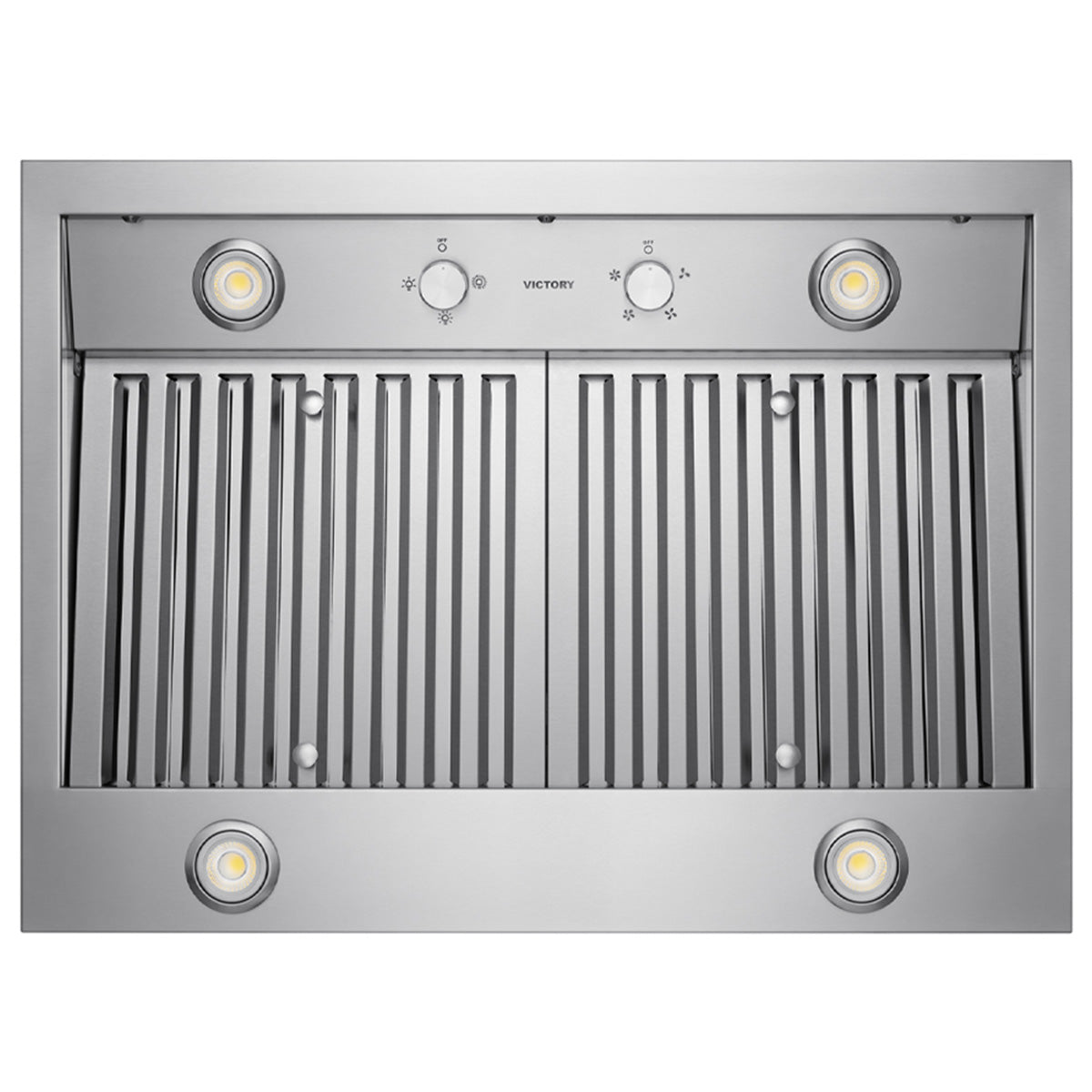 Victory 36-Inch Powerful 1200 CFM Wall Mount Range Hood in Stainless Steel Baffle Filters 4-Speed Rotary Switch Dimmable LED's - Twister-MAX-36