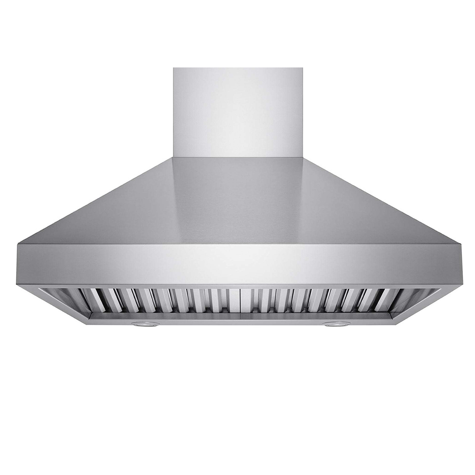 Victory 60-Inch Powerful 1200 CFM Wall Mount Range Hood in Stainless Steel Baffle Filters 4-Speed Rotary Switch Dimmable LED's - Twister-MAX-60