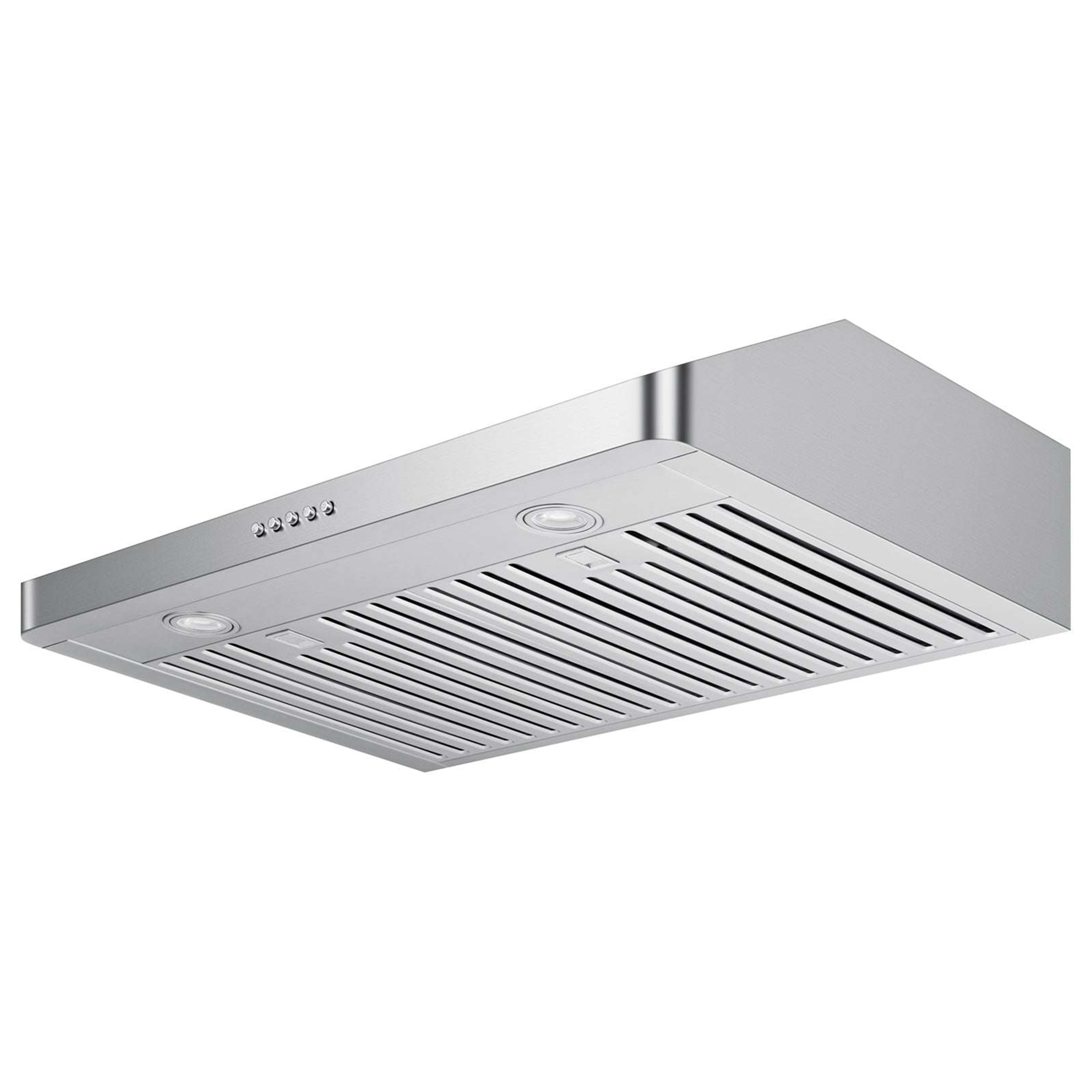 Victory 30-Inch 600 CFM Under Cabinet Range Hood in Stainless Steel 3-Speed Push Button Baffle Filters - Luna-M-30