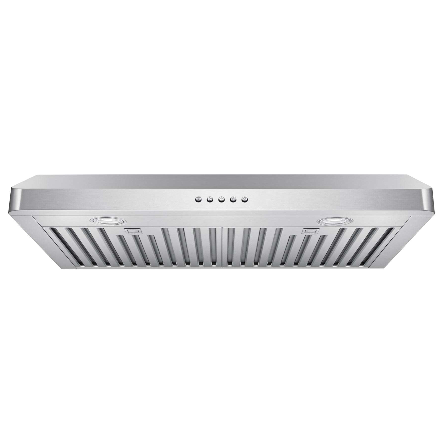 Victory 30-Inch 600 CFM Under Cabinet Range Hood in Stainless Steel 3-Speed Push Button Baffle Filters - Luna-M-30