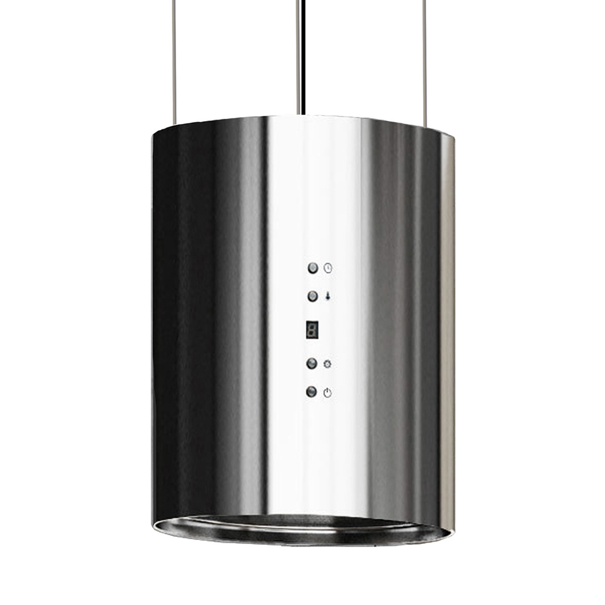 Victory 600 CFM Ductless Island Range Hood in Stainless Steel with Charcoal Filters 3-Speed Push Button Switch and Remote Control - Jupiter