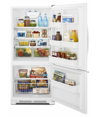 30" Amana 18.5 Cu. Ft. Bottom-Freezer Refrigerator with ENERGY STAR Qualification - ABB1921BRW