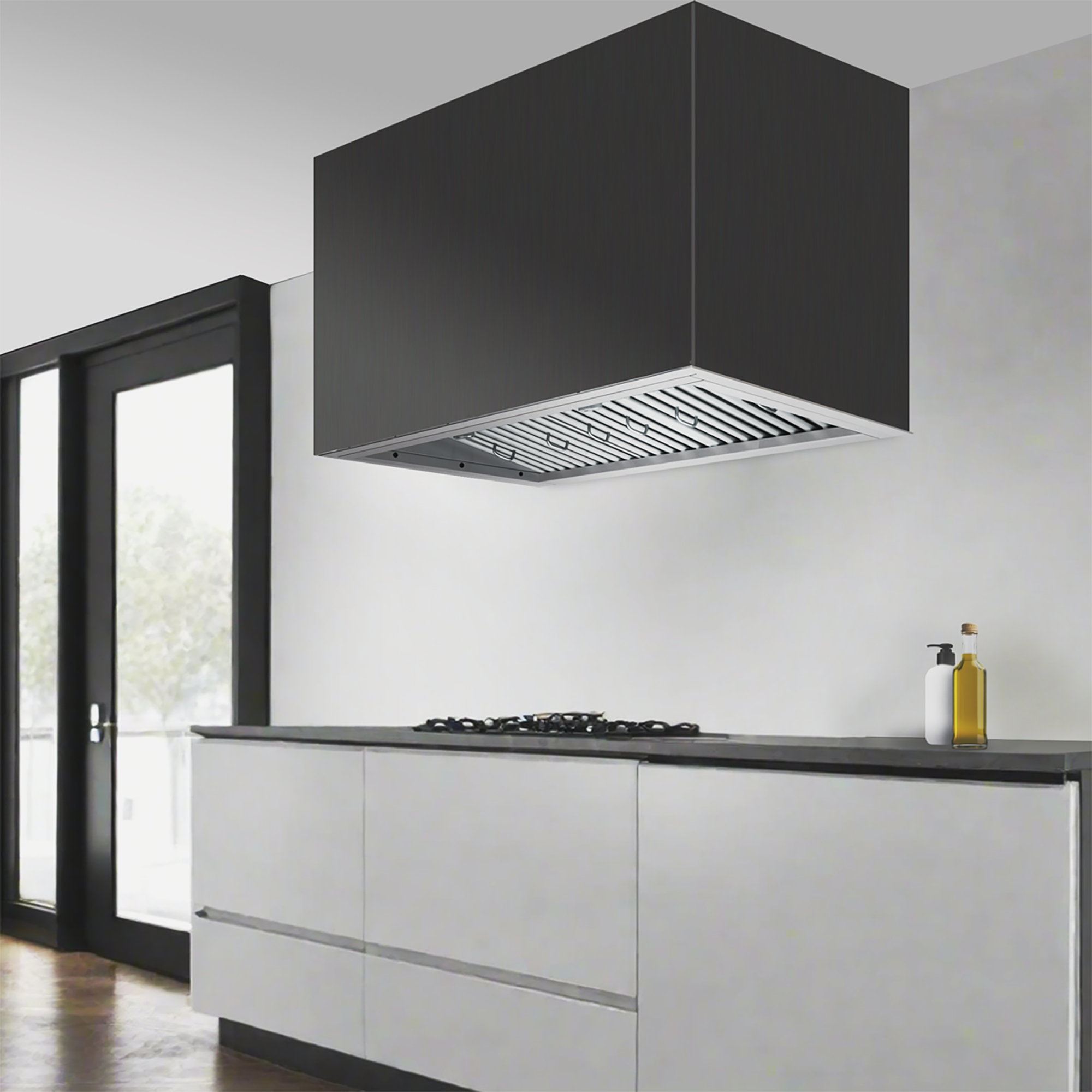 Victory 48-Inch 900 CFM Insert Range Hood in Stainless Steel with Powerful Double Blower Baffle Filters 4-Speed Rotary Switch Dimmable LED's - Star-48