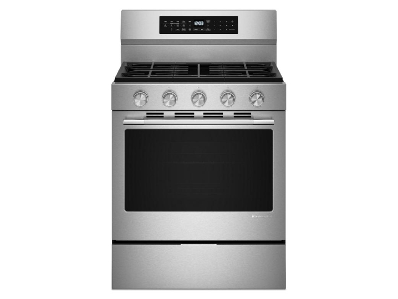 30" Kitchenaid 5.0 Cu. Ft. Smart Freestanding Gas Range - KFGS530SPS