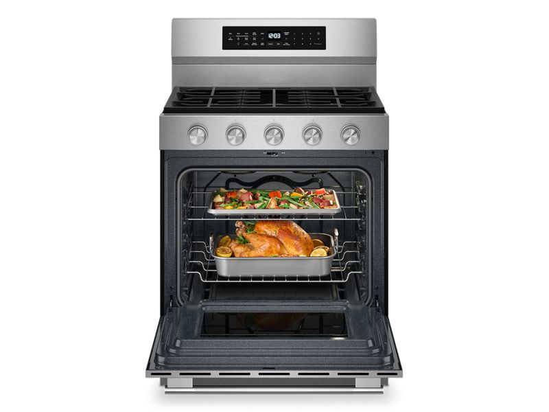 30" Kitchenaid 5.0 Cu. Ft. Smart Freestanding Gas Range - KFGS530SPS