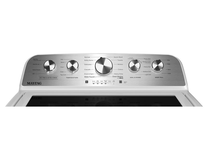 Maytag 5.4 Cu Ft. Top Load Agitator Washer with Extra Power and Pet Pro Option - MTW5605RW