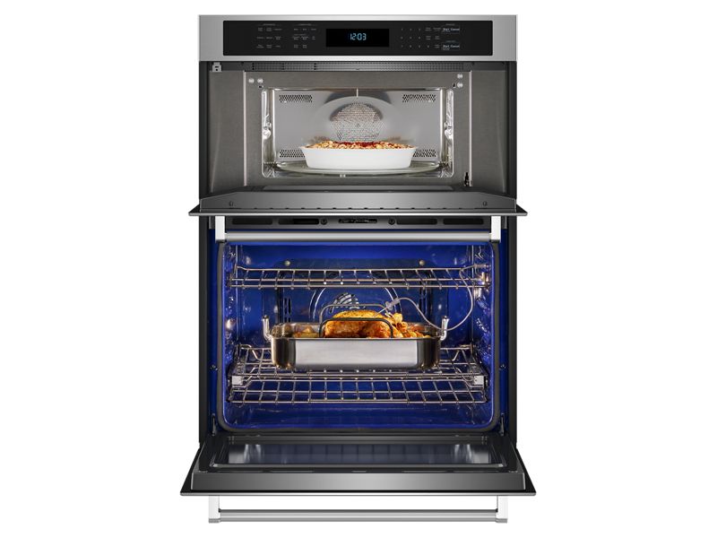 30" KitchenAid Combination Microwave Wall Oven with Air Fry Mode - KOEC530PSS