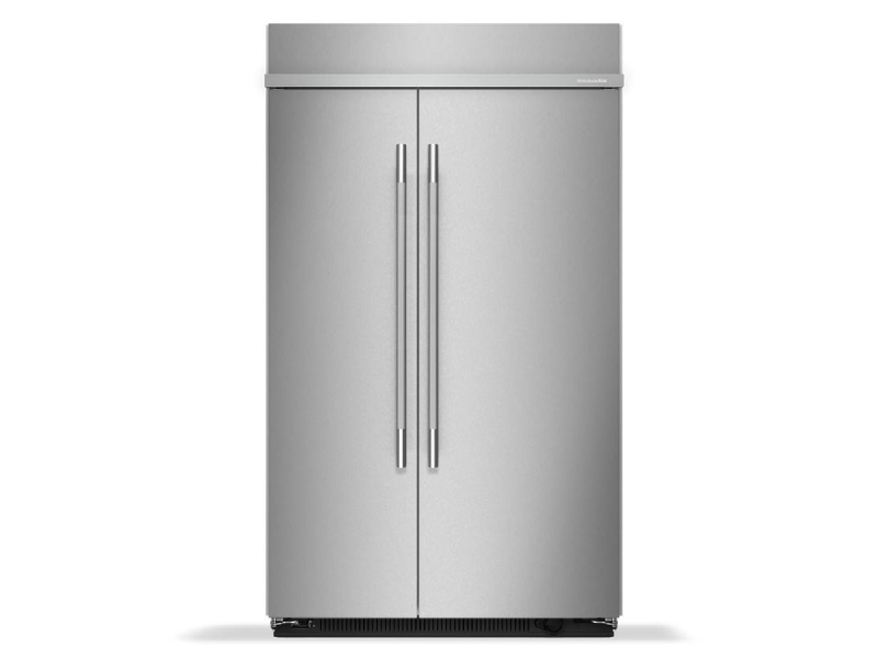 48" Kitchenaid 30 Cu. Ft. Built-In Side-by-Side Refrigerator with Platinum Interior - KBSN748SPS
