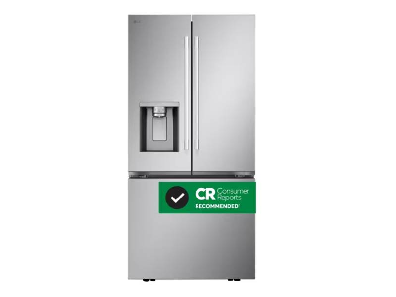 33" LG 25 Cu. Ft. 3 Door French Door Refrigerator with Hybrid Handle - LF25H6330S