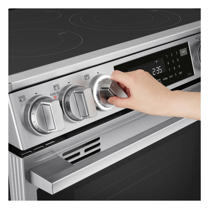 30" LG 6.3 Cu. Ft. Smart Electric Slide-in Range with InstaView ProBake Convection and Air Fry - LSEL6337XE