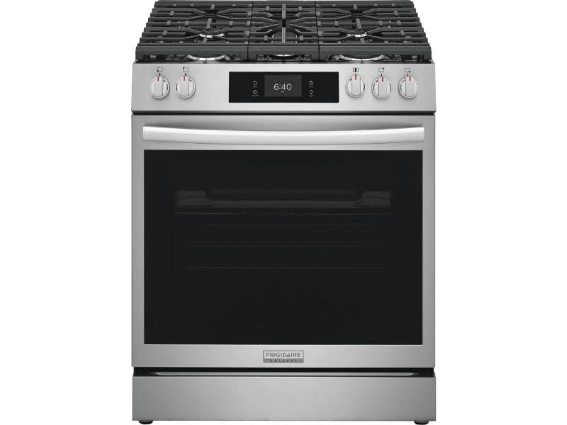 30" Frigidaire Gallery Front Control Gas Range with Stone-Baked Pizza - GCFG3070BF