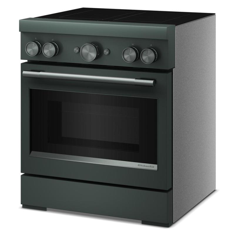 30" KitchenAid 4-Element Induction Freestanding Commercial-Style Range with Air Fry - KFIS930SJP