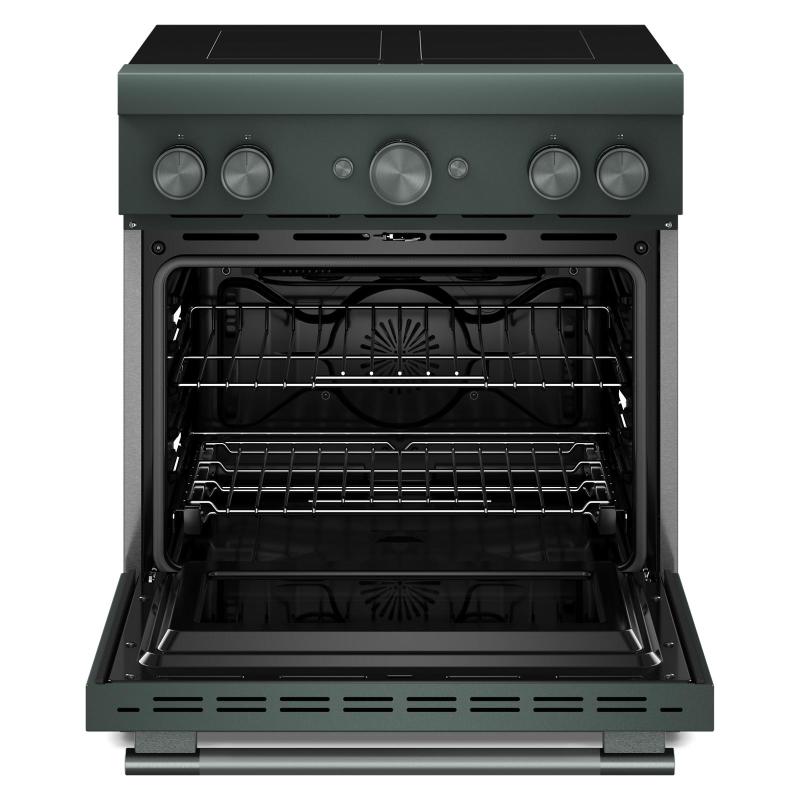 30" KitchenAid 4-Element Induction Freestanding Commercial-Style Range with Air Fry - KFIS930SJP