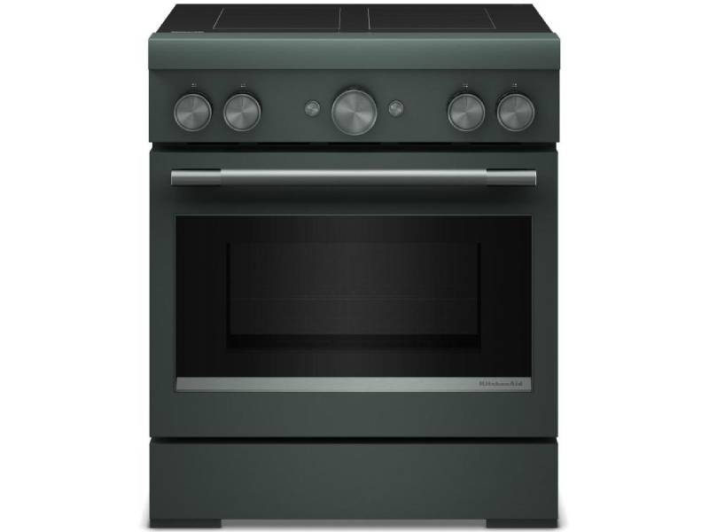 30" KitchenAid 4-Element Induction Freestanding Commercial-Style Range with Air Fry - KFIS930SJP