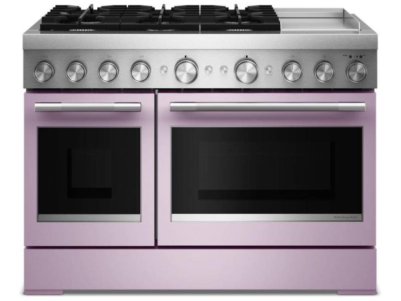 48" KitchenAid 6 Burner Commercial-Style Dual Fuel Range - KFDD948SWF