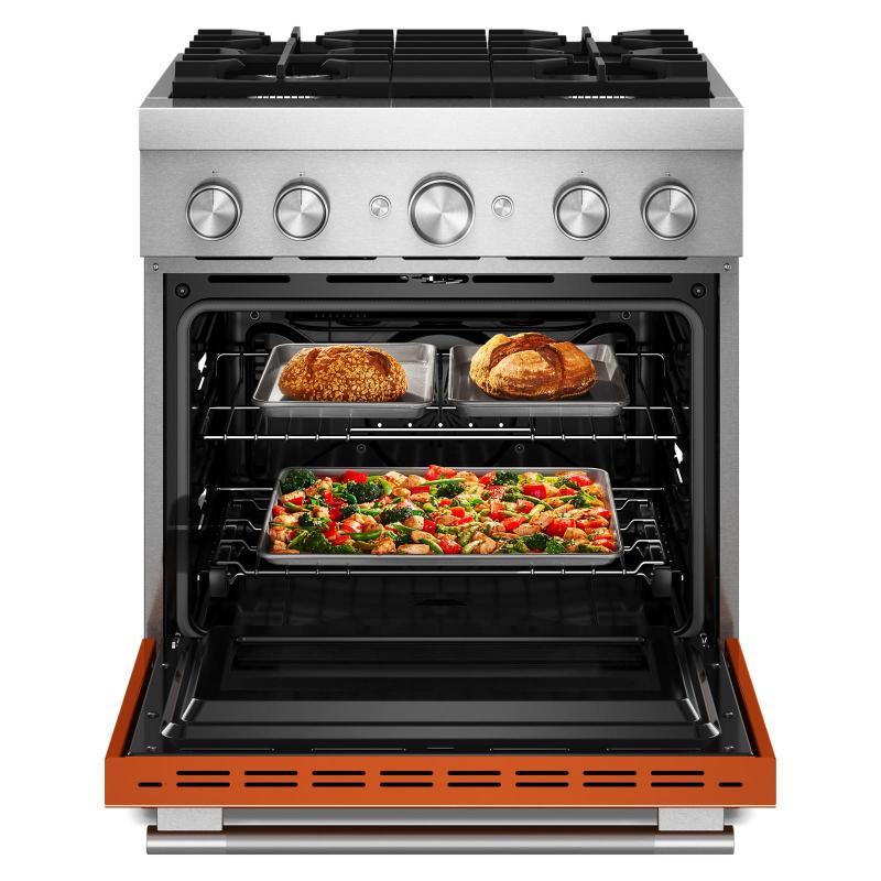 30" Kitchenaid 4 Burner Commercial-Style Dual Fuel Range - KFDS930SSC