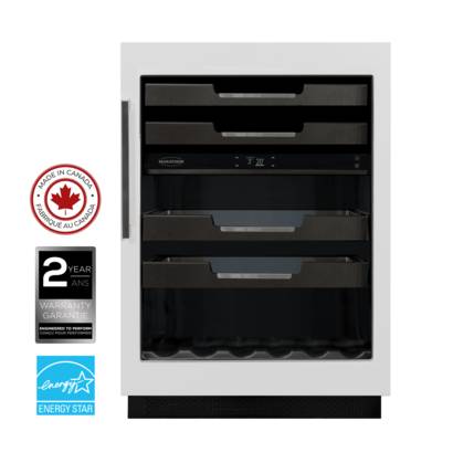 24" Marathon Built-In Dual Zone Wine And Beverage Cooler in Panel Ready - M4-D250PANR
