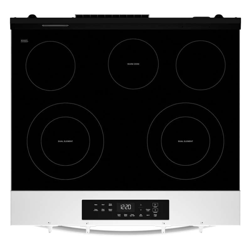 30" Whirlpool Electric Smart Range with No Preheat Mode and Steam Clean - YWSES3330TW