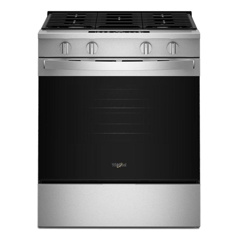 30" Whirlpool Gas Smart Range with Air Cooking Technology and Steam Clean - WSGS4530TZ
