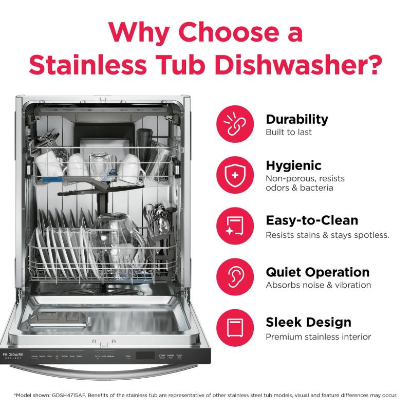 24" Frigidaire Built-in Stainless Steel Tub Dishwasher - FFBD2420US