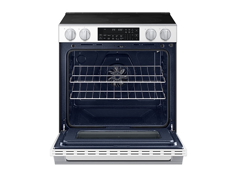 30" Samsung 6.3 Cu. Ft. Electric Slide-In Range True Convection with Air Fry Max - NSE90H63SWAC
