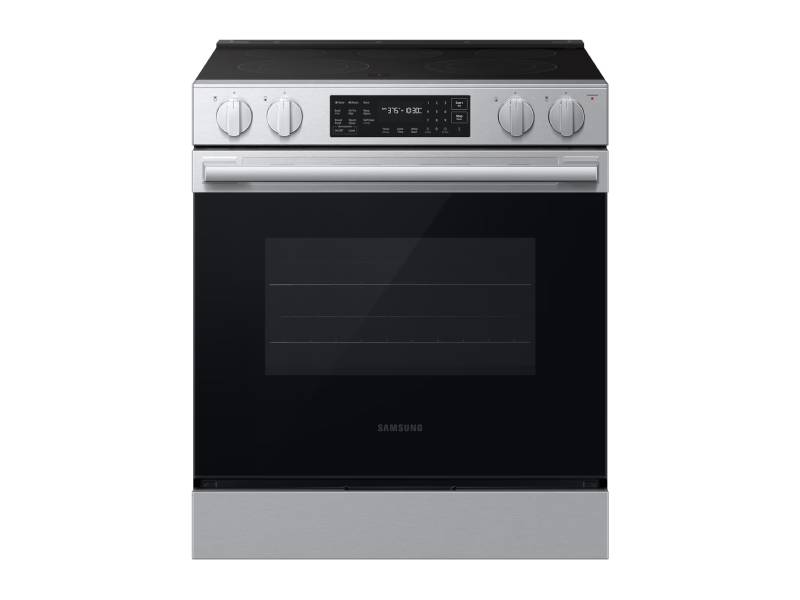 30" Samsung 6.3 Cu. Ft. Electric Slide-In Range Fan Convection with Air Fry Max - NSE70H63SRAC