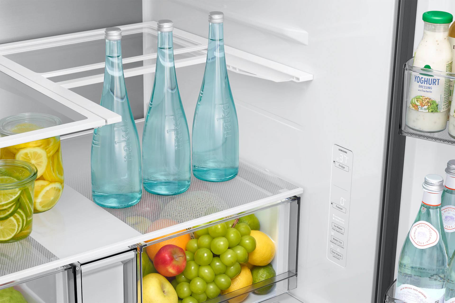 36" Samsung Bespoke AI 3-Door French Door Refrigerator - RF70H25HERAA