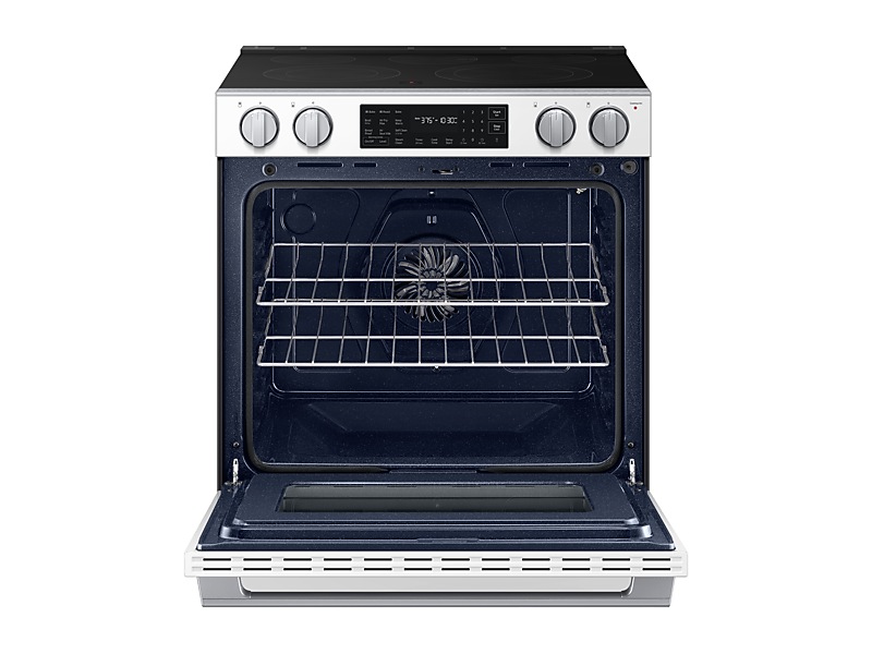 30" Samsung 6.3 Cu.Ft Electric Slide-In True Convection with Air Fry Max | Air Sous Vide - NSE80H63SWAC