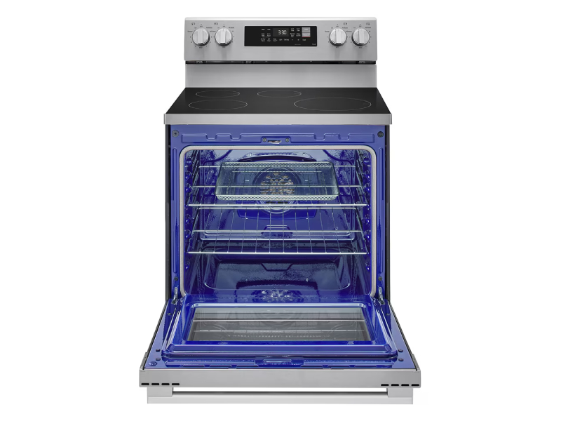 30" LG Induction 6.3 Cu. Ft. Range ProBake Convection Air Fry SelfClean EasyClean & Smart Stainless Freestanding - LRIN6323YE