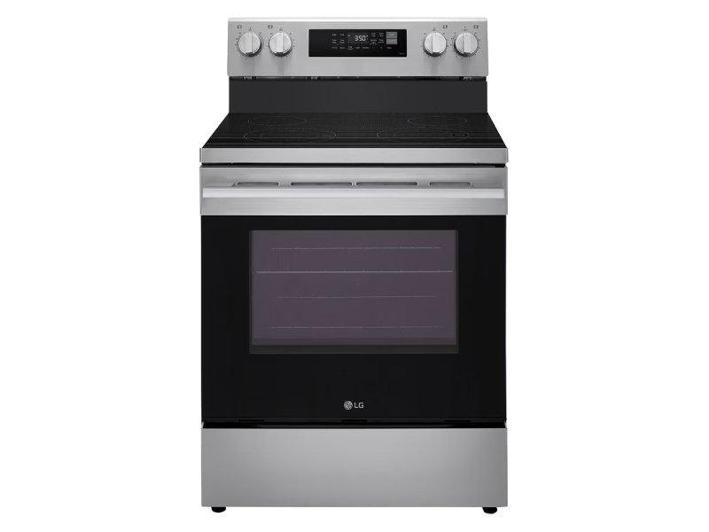 30" LG Elec. 6.3 Cu Ft. Electric Single Oven Freestanding Range with ProBake Convection EasyClean & Smart Stainless - LREN6321VE