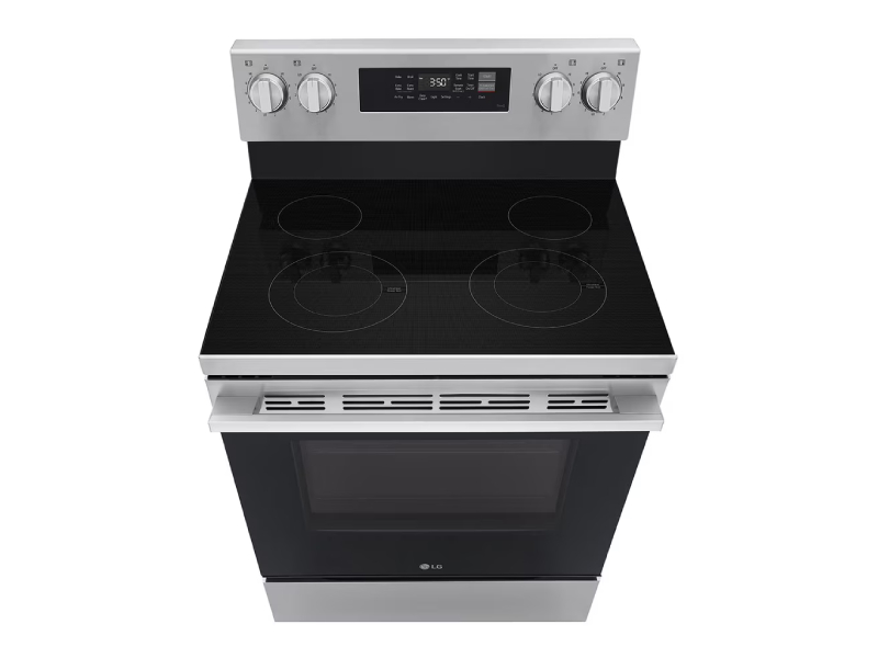 30" LG Elec. 6.3 Cu Ft. Electric Single Oven Freestanding Range with ProBake Convection EasyClean & Smart Stainless - LREN6321VE