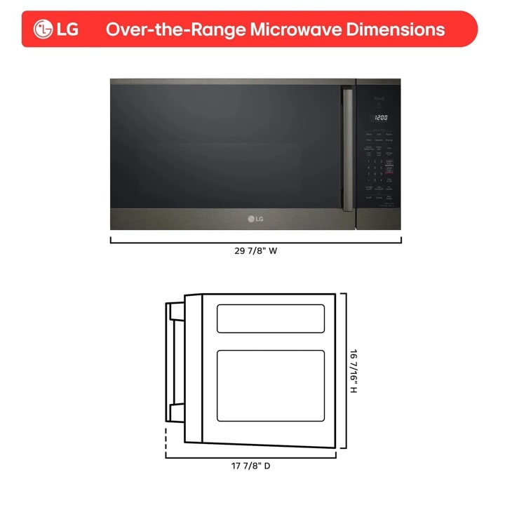 LG 1.8 Cu. Ft. Smart Over-the-Range Microwave Oven with EasyClean  - MVEM1825Z