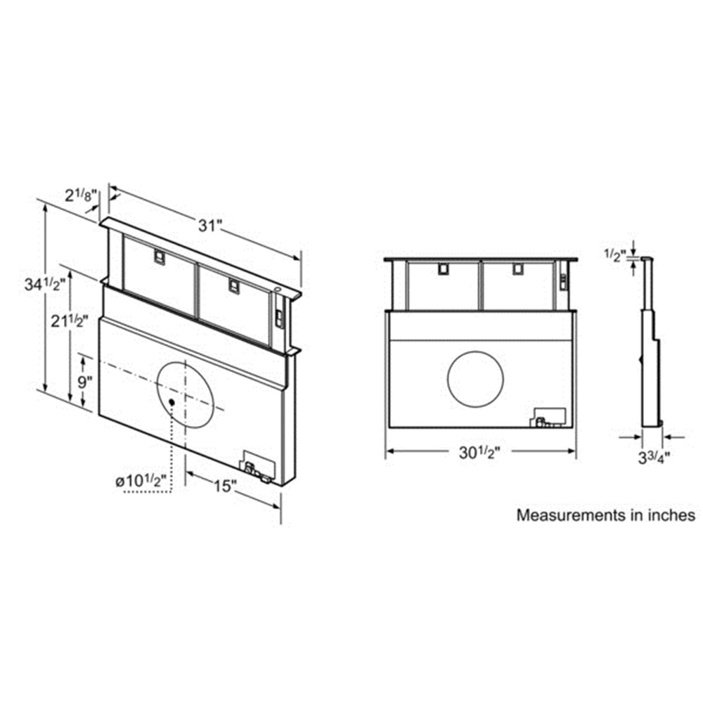 Bosch DHD3014UC 30" Downdraft Downdraft Ventilation Stainless Stee
