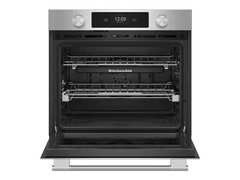30" Kitchenaid Smart Electric Single Wall Oven with Intelligent Cooking Camera in PrintShield Finish - KOES930SPS