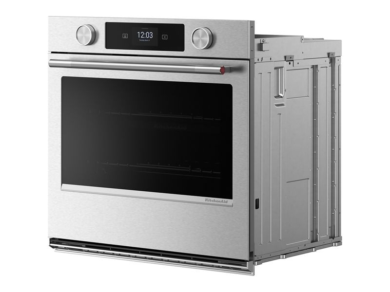 30" Kitchenaid Smart Electric Single Wall Oven with Intelligent Cooking Camera in PrintShield Finish - KOES930SPS