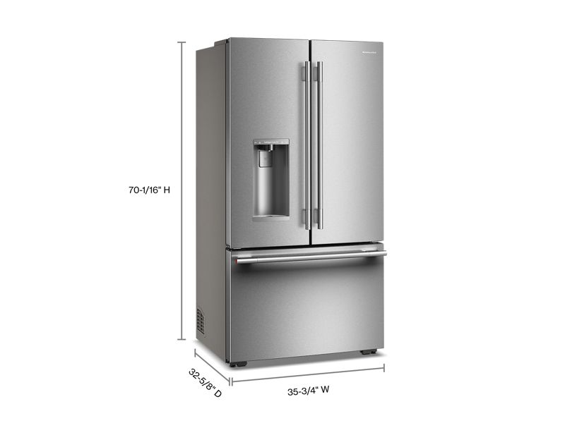 36" Kitchenaid Counter-Depth French Door Refrigerator with Intelligent Auto Fill - KRFC636SPS