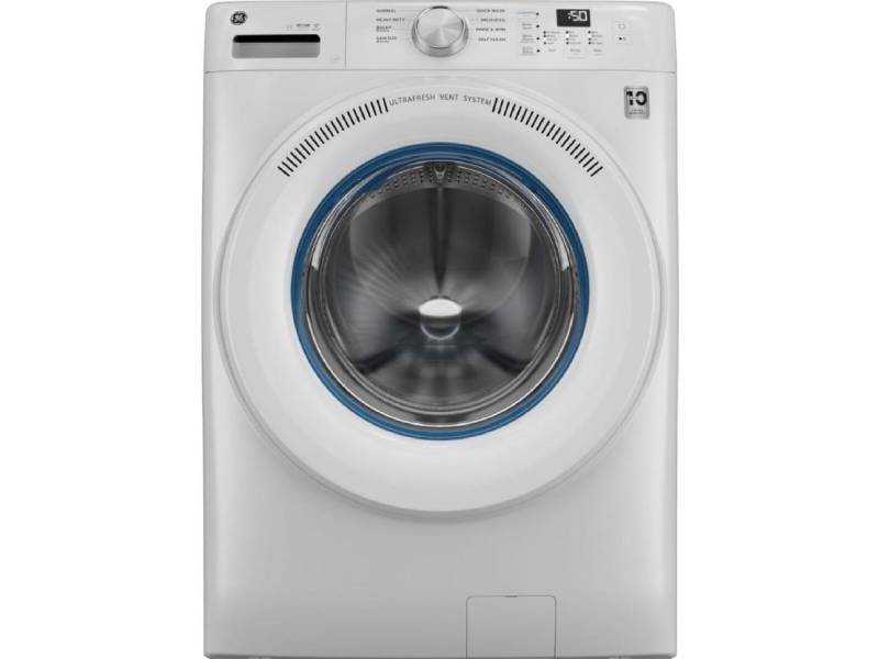 28" GE 5.3 cu. ft. Capacity Front Load Washer with UltraFresh Vent System White - GFW350SSYWW