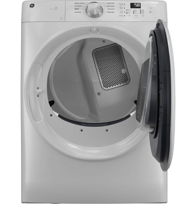 28" GE 7.8 cu. ft. Capacity Front Load Electric Dryer  with Sanitize Cycle White - GFD35ESMYWW