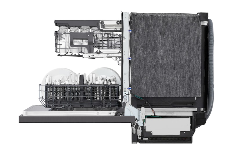 24" LG Floor Status Indicator Top Control FlushFit Dishwasher - LDNPQ555D