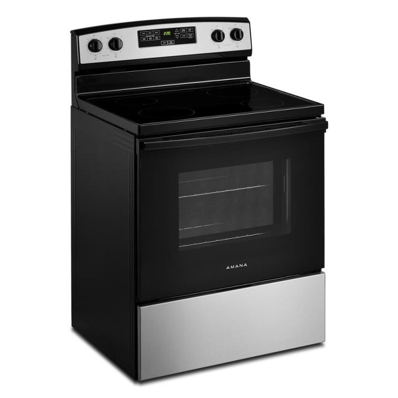 30" Amana 4.8 Cu. Ft. Electric Range with Extra-Large Oven Window - YAER6203MSS