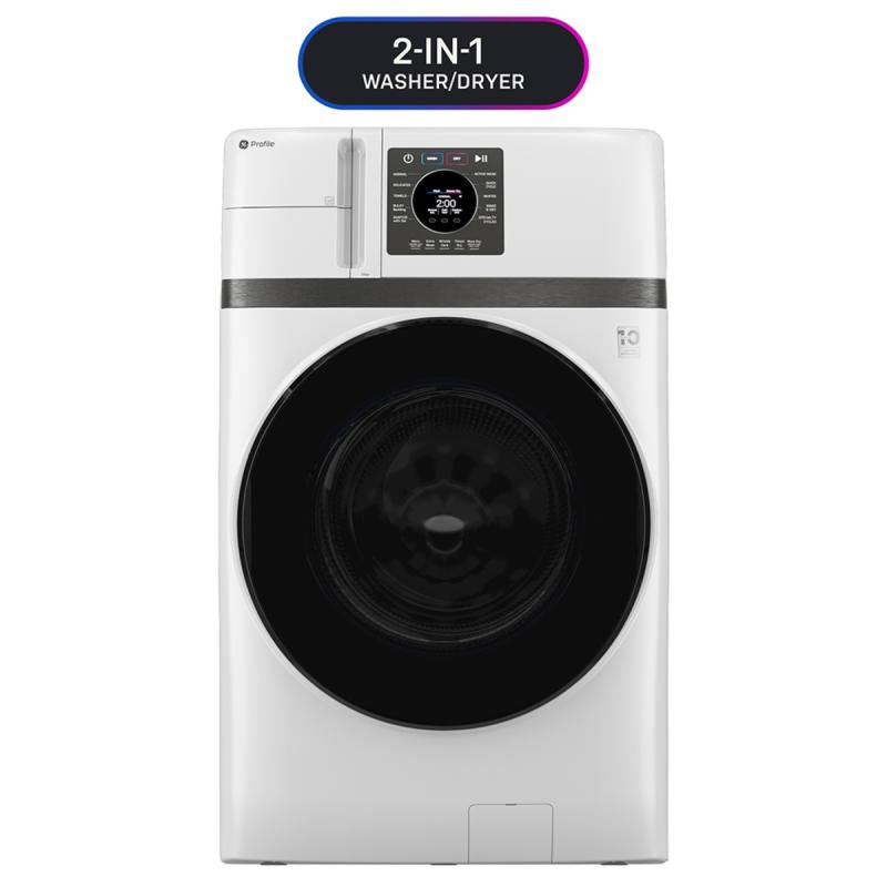 28" Profile 5.3 Cu. Ft. UltraFast Combo Ventless Heat Pump Technology Washer/Dryer in White - PFQ83HSSWWW