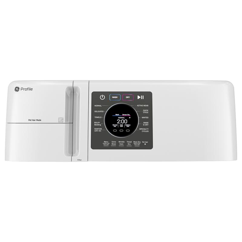 28" Profile 5.3 Cu. Ft. UltraFast Combo Ventless Heat Pump Technology Washer/Dryer in White - PFQ83HSSWWW