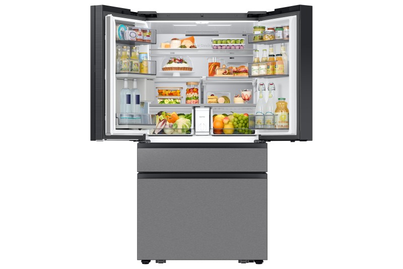 36" Samsung 23 Cu.Ft. Bespoke AI 4-Door French Door Refrigerator - RF90F23AECRAC