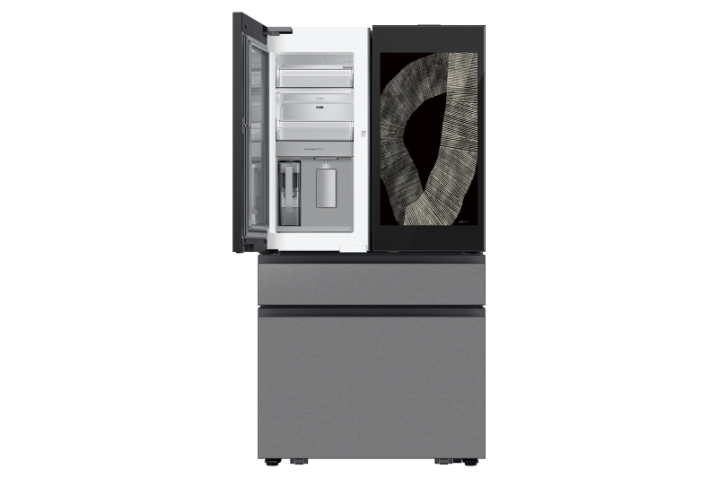 36" Samsung 23 Cu.Ft. Bespoke AI 4-Door French Door Refrigerator - RF90F23AECRAC