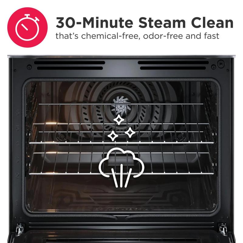 30" Frigidaire Gallery 5.1 Cu. Ft. Rear Control Gas Range with Total Convection - GCRG3059BF