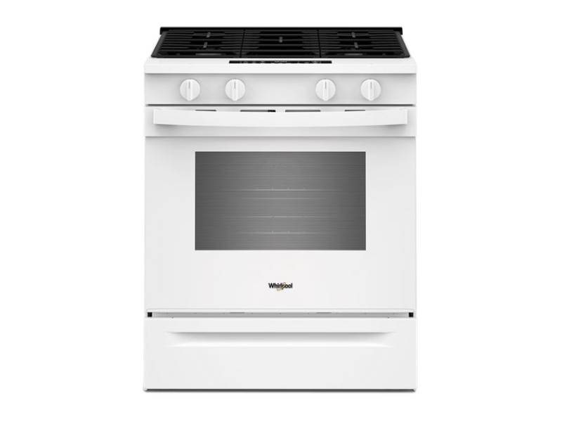 30" Whirlpool Gas Smart Range with Air Cooking Technology and Steam Clean - WSGS4530TW