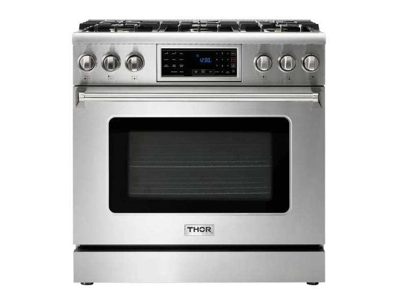 36" ThorKitchen Professional Tilt Panel Gas Range - TRG3601