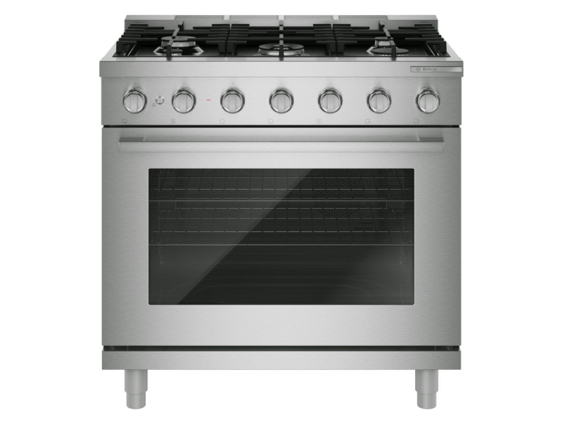 36" Bosch 500 Series Gas Freestanding Range in Stainless Steel - HGS5657UC